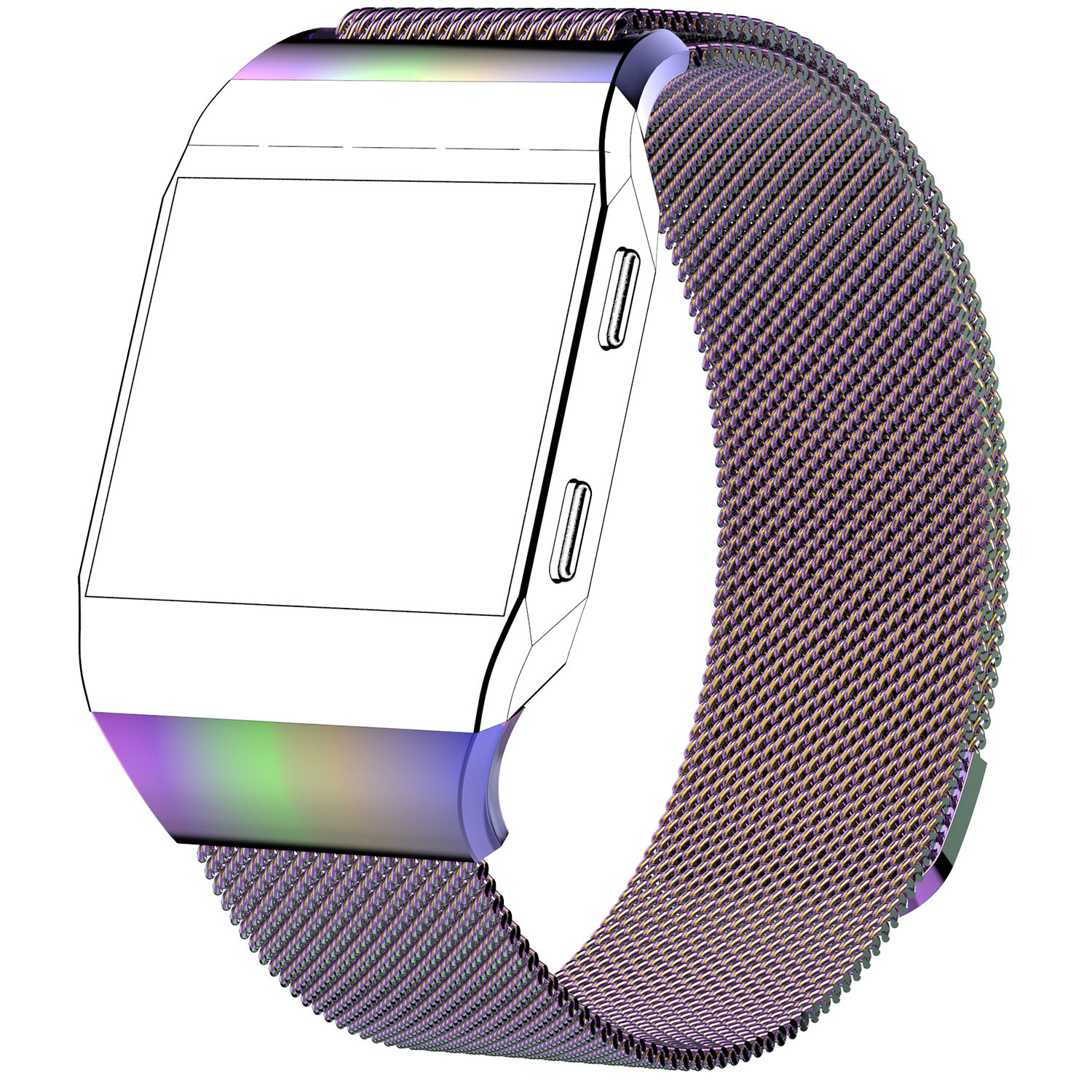Cinturino loop in maglia milanese per Fitbit Ionic - colorata