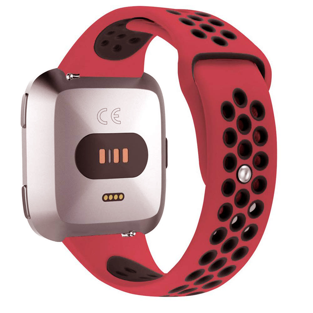 Cinturino doppio sport per Fitbit Versa - rosso nero