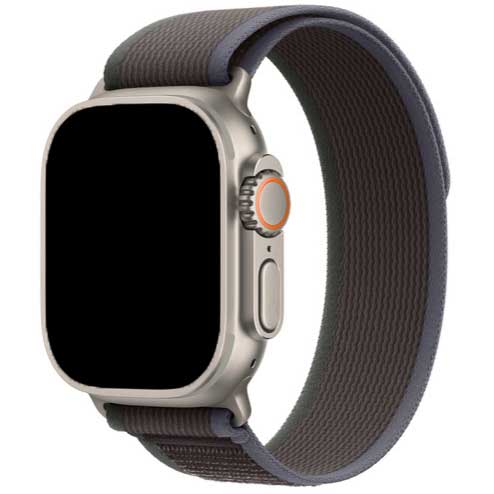 Cinturino trail in nylon per Apple Watch - blu nero