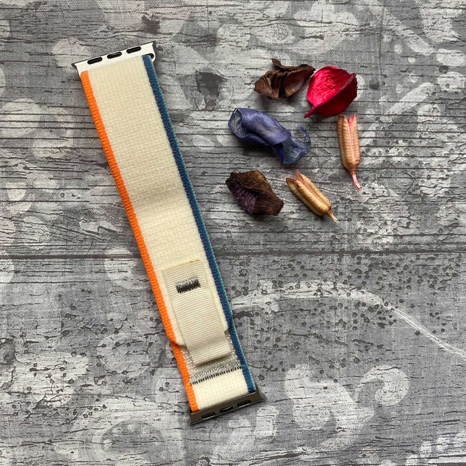 Cinturino trail in nylon per Apple Watch - beige arancione
