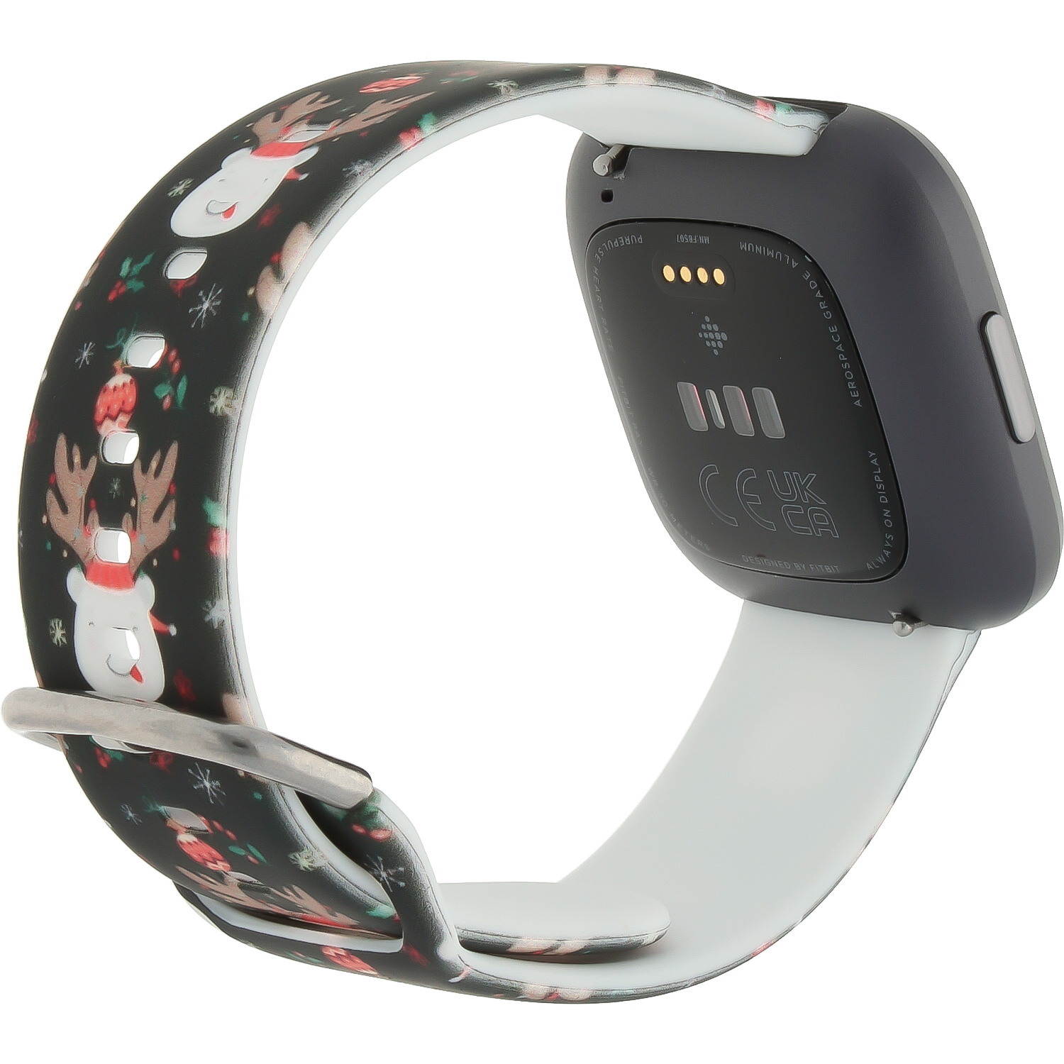 Cinturino sport con stampa per Fitbit Versa - renne natalizie