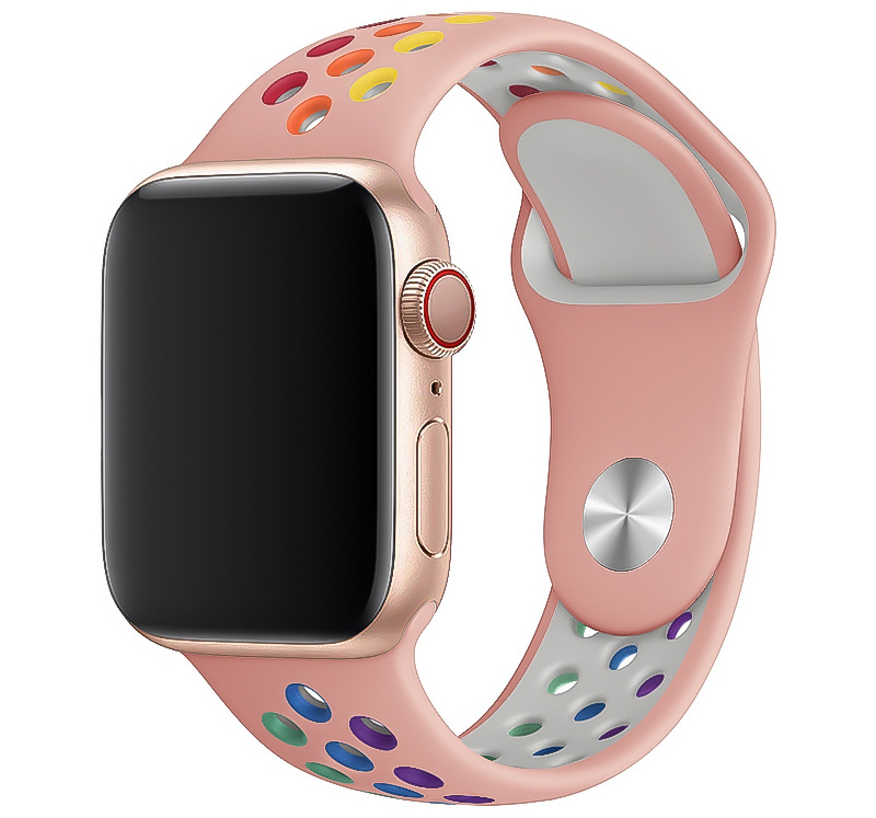 Cinturino doppio sport per Apple Watch - rosa colorata