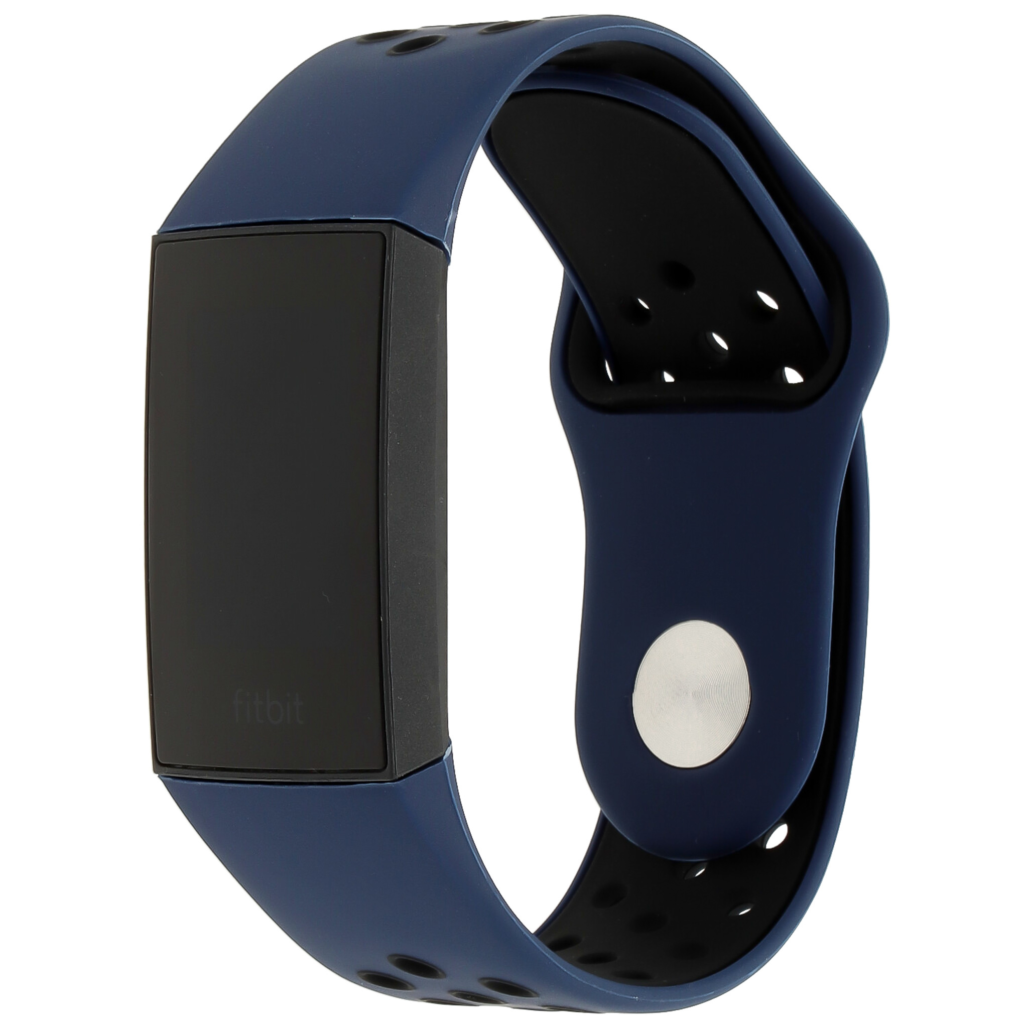 Cinturino doppio sport per Fitbit Charge 3 & 4 - blu scuro nero