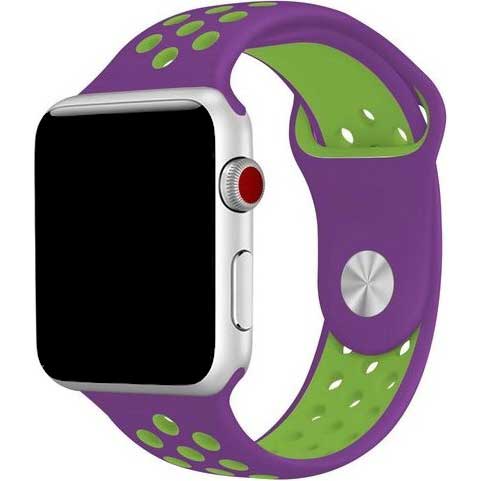 Cinturino doppio sport per Apple Watch - viola verde