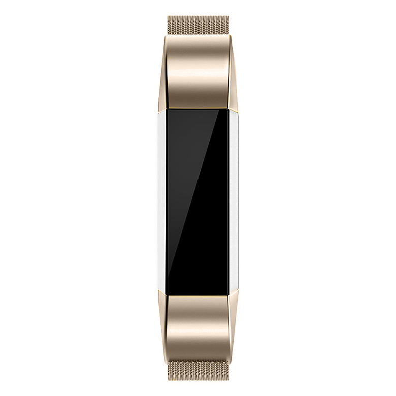 Cinturino loop in maglia milanese per Fitbit Alta - champagne
