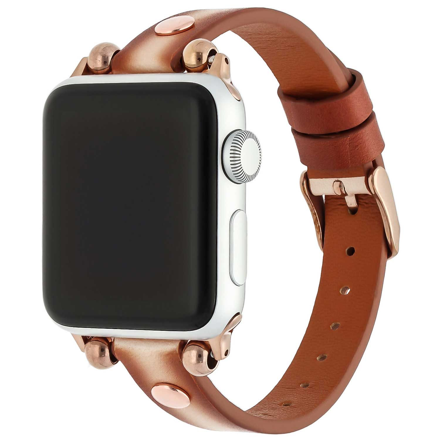Cinturino smart in pelle per Apple Watch - cammello