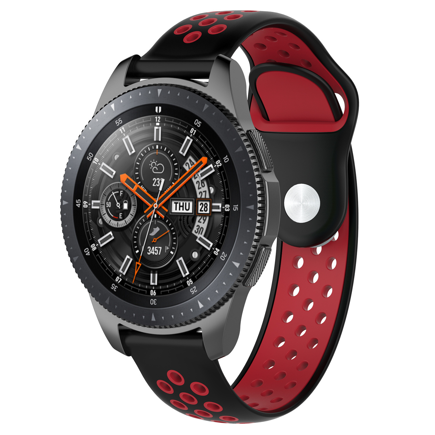 Cinturino doppio sport per Huawei Watch GT - nero rosso