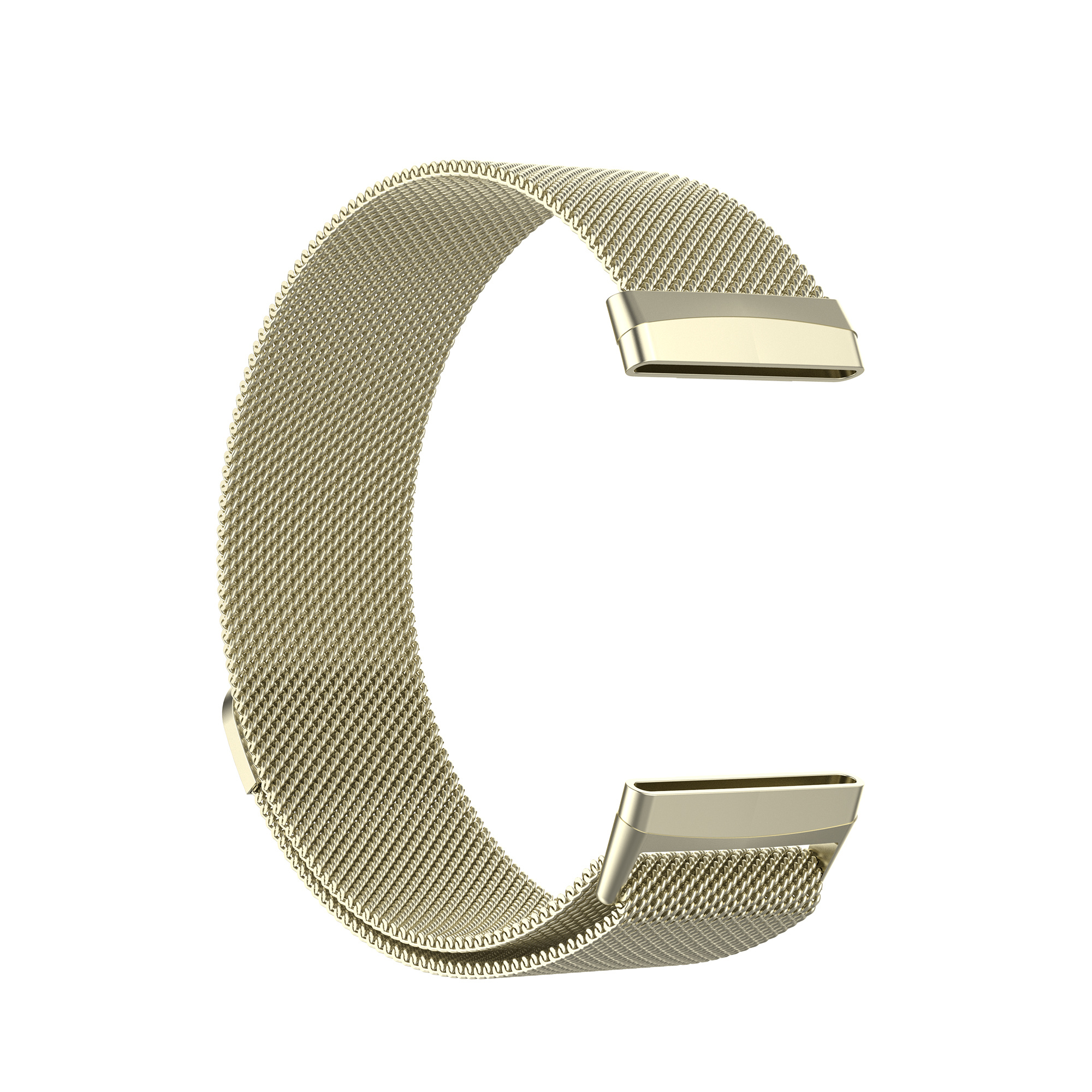 Cinturino loop in maglia milanese per Fitbit Versa 3 / Sense - champagne