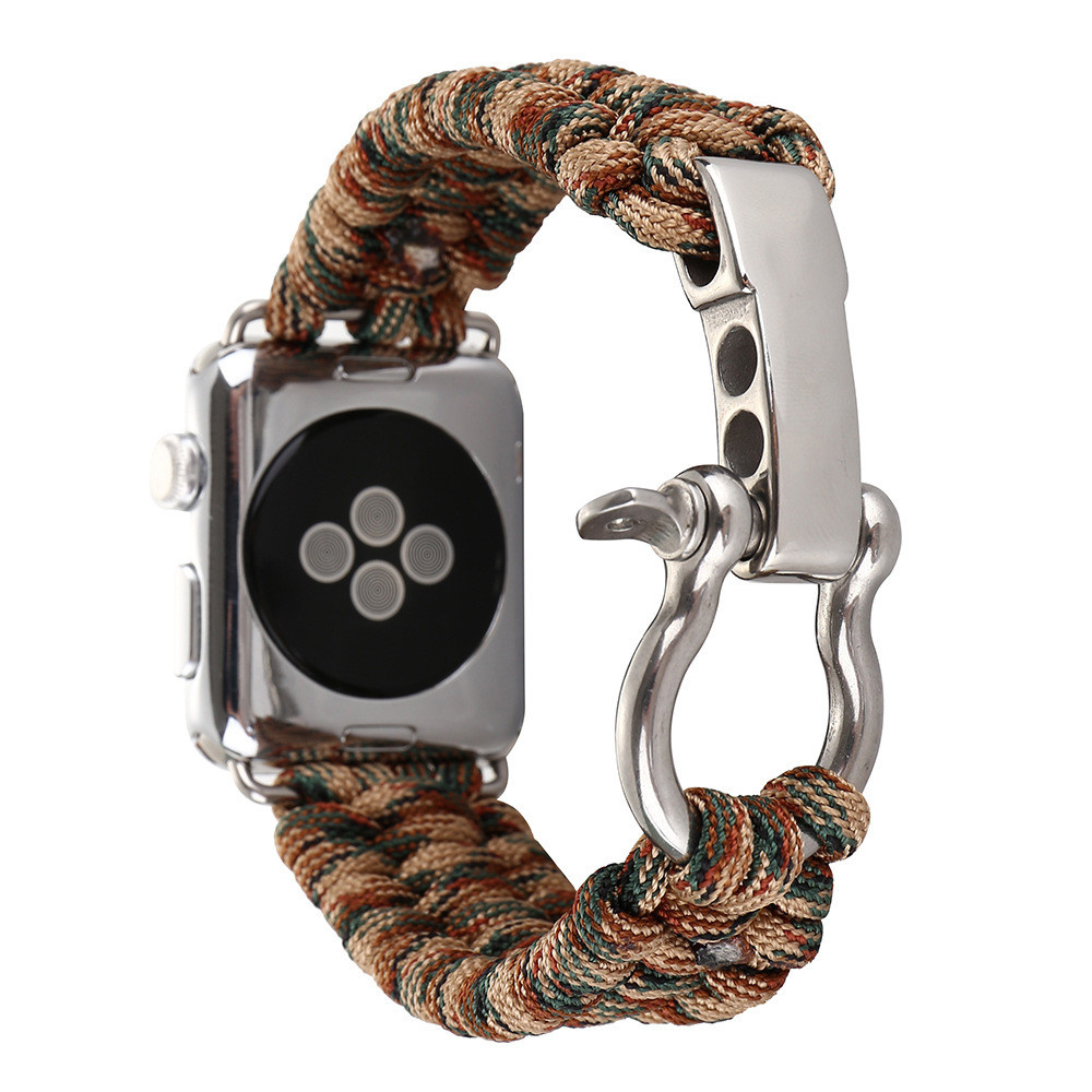 Cinturino in corda di nylon per Apple Watch - marrone mimetico