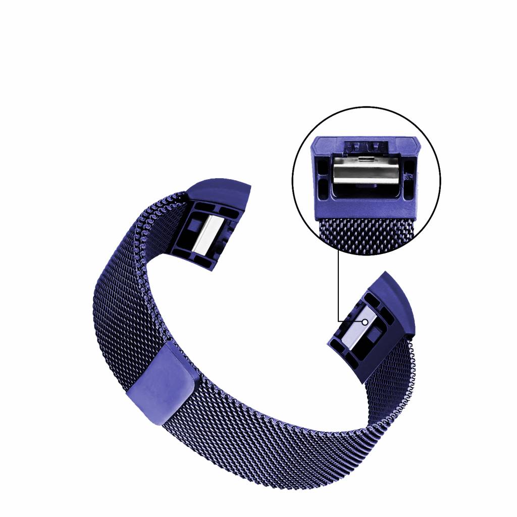 Cinturino loop in maglia milanese per Fitbit Charge 2 - blu