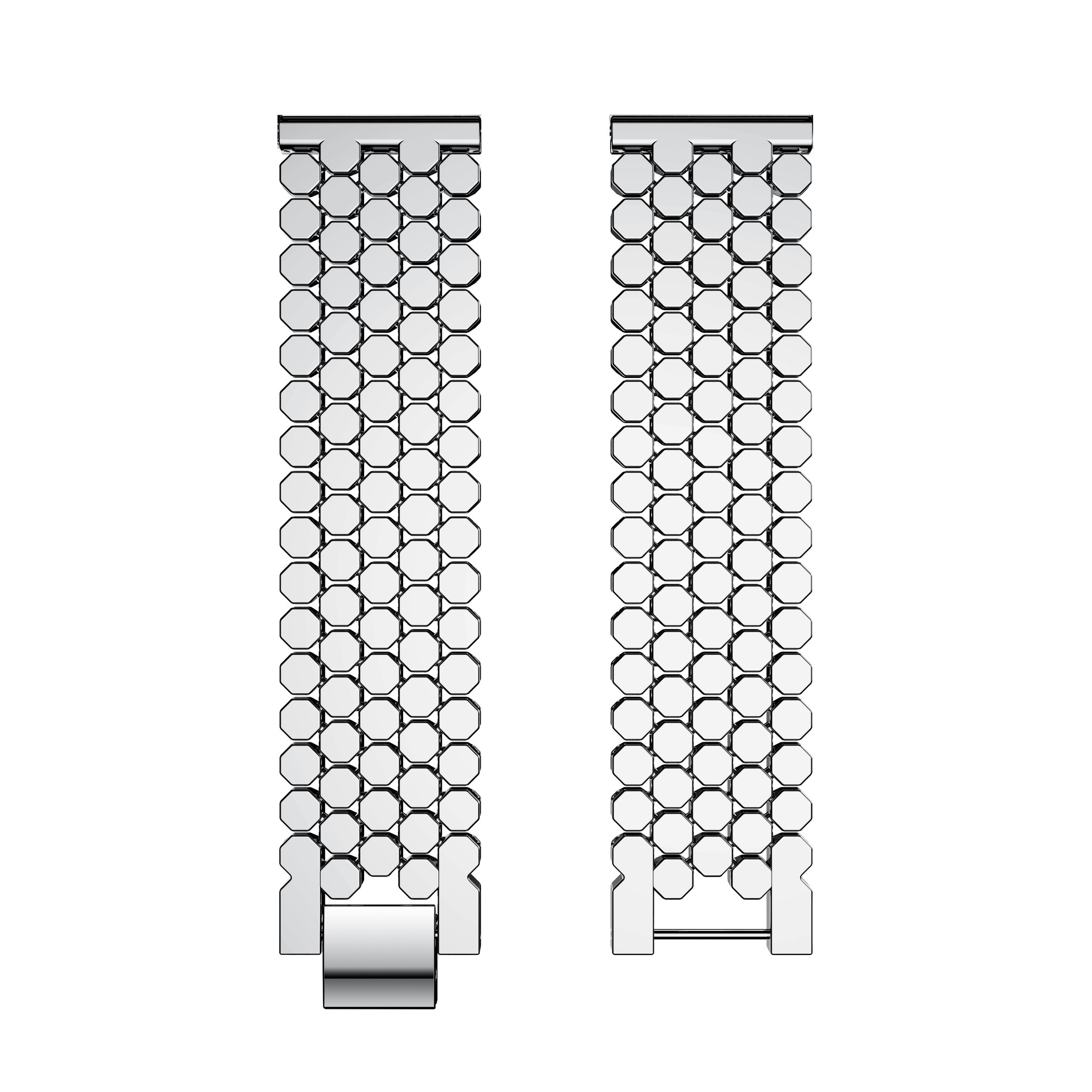 Cinturino a maglie in acciaio a forma di pesce per Samsung Galaxy Watch - argento