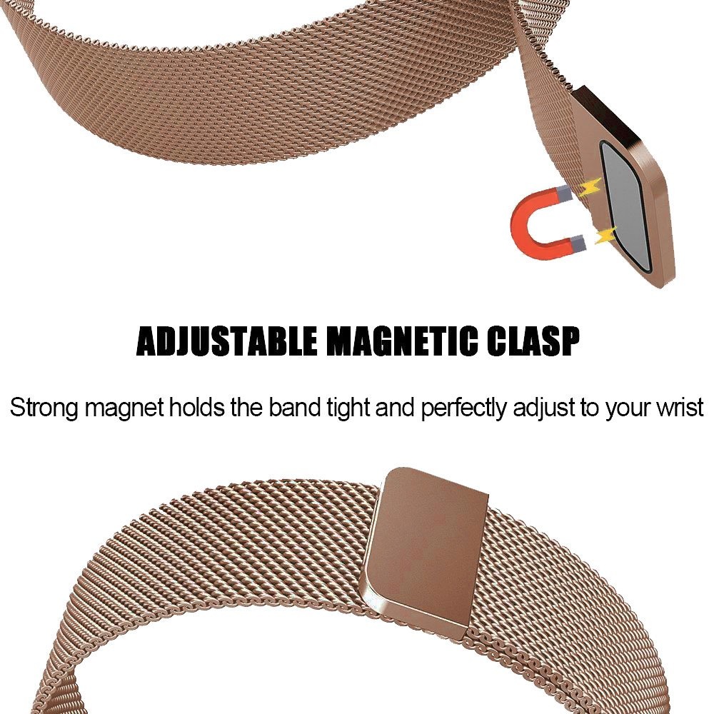 Cinturino loop in maglia milanese per Fitbit Versa - oro rosa