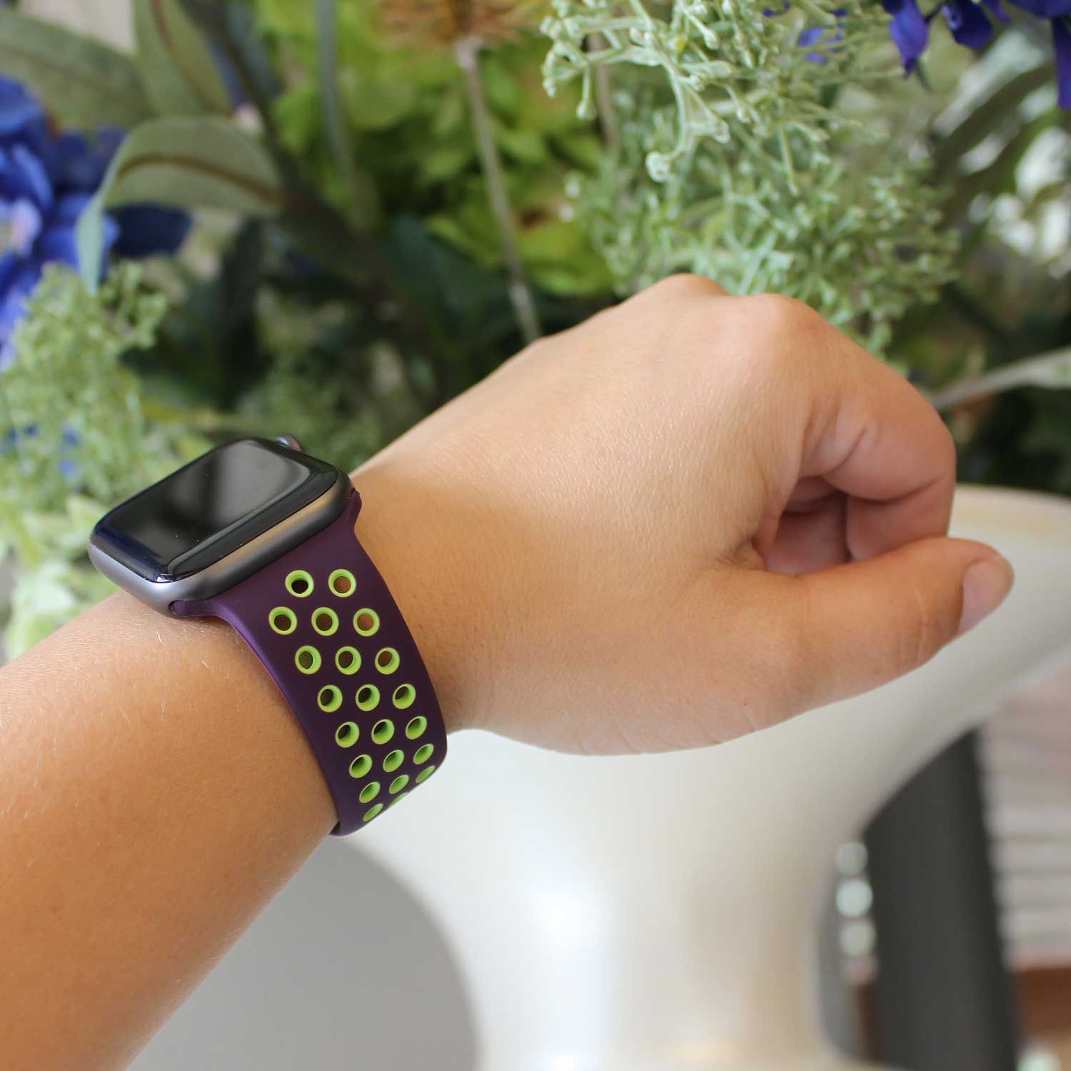Cinturino doppio sport per Apple Watch - viola verde