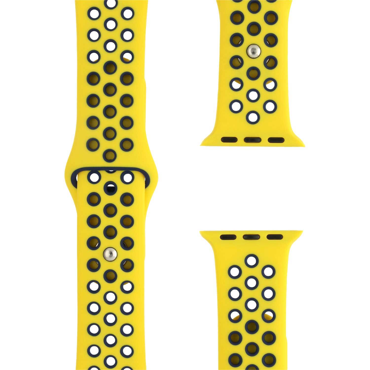 Cinturino doppio sport per Apple Watch - giallo blu scuro