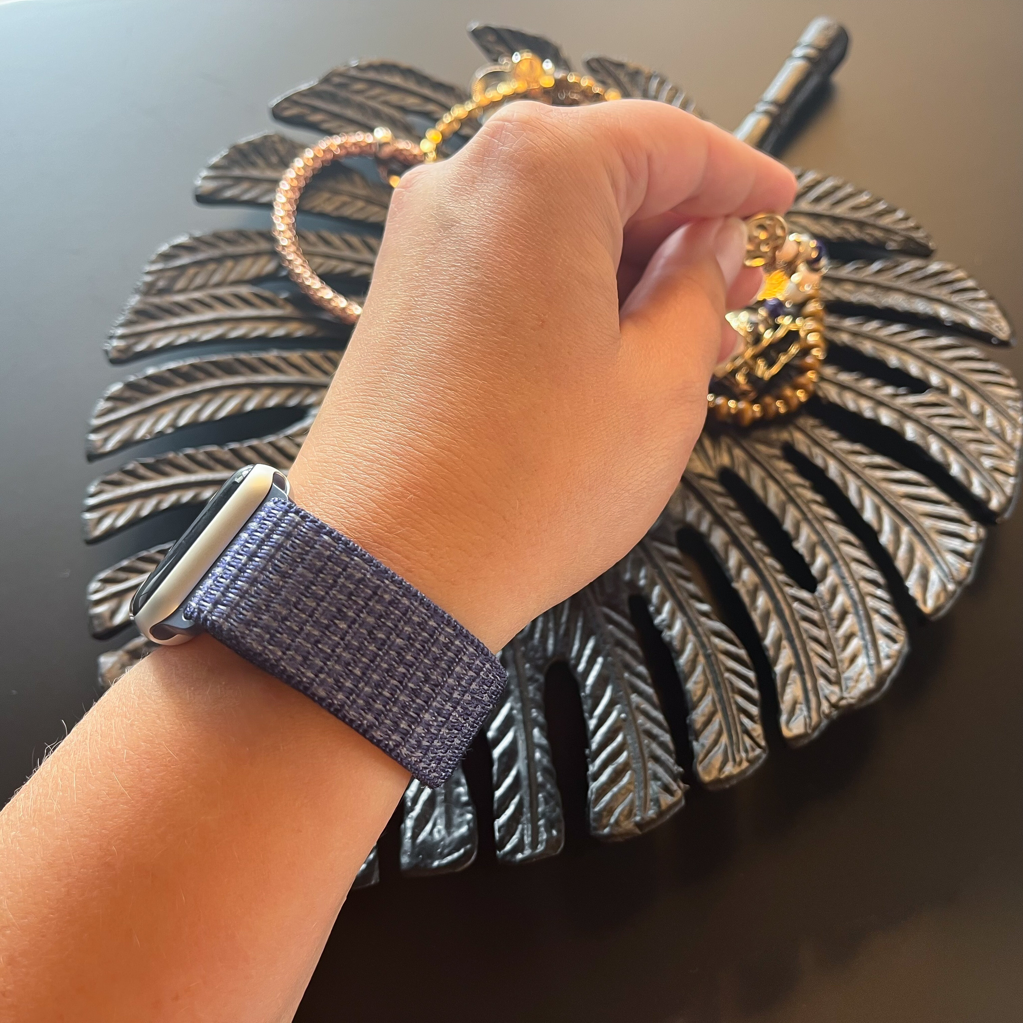 Cinturino nylon sport loop per Apple Watch - purple pulse
