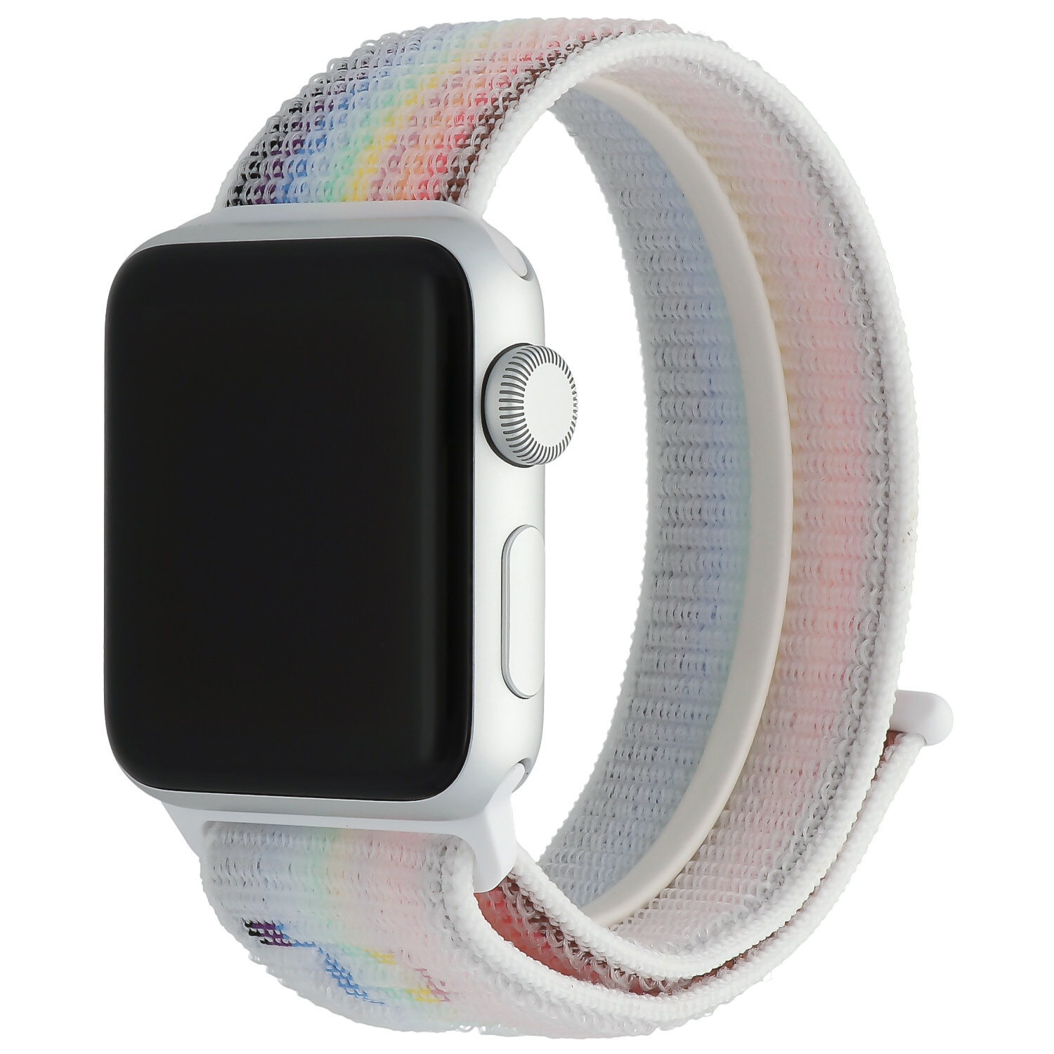 Cinturino nylon sport loop per Apple Watch - pride white