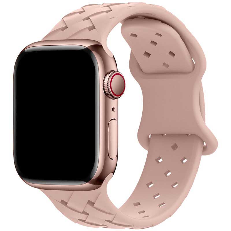 Cinturino sport intrecciato per Apple Watch - sabbia rosa