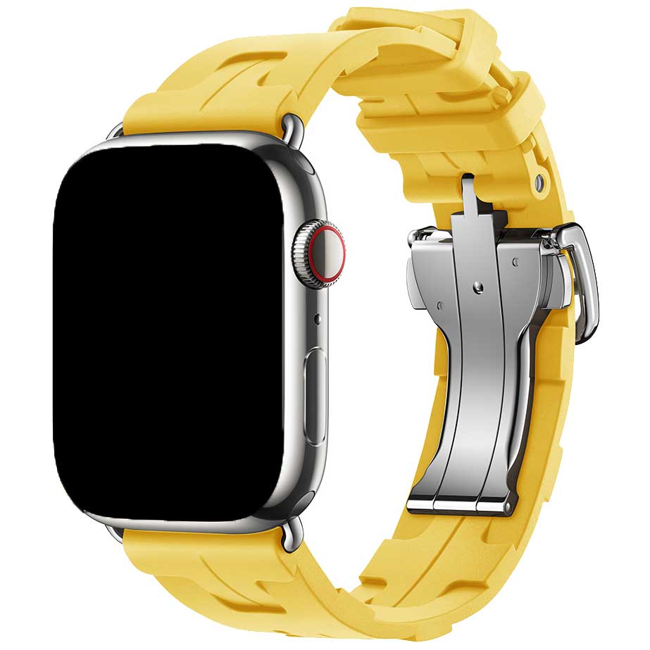 Cinturino sport Hermès simple tour kilim Apple Watch - giallo
