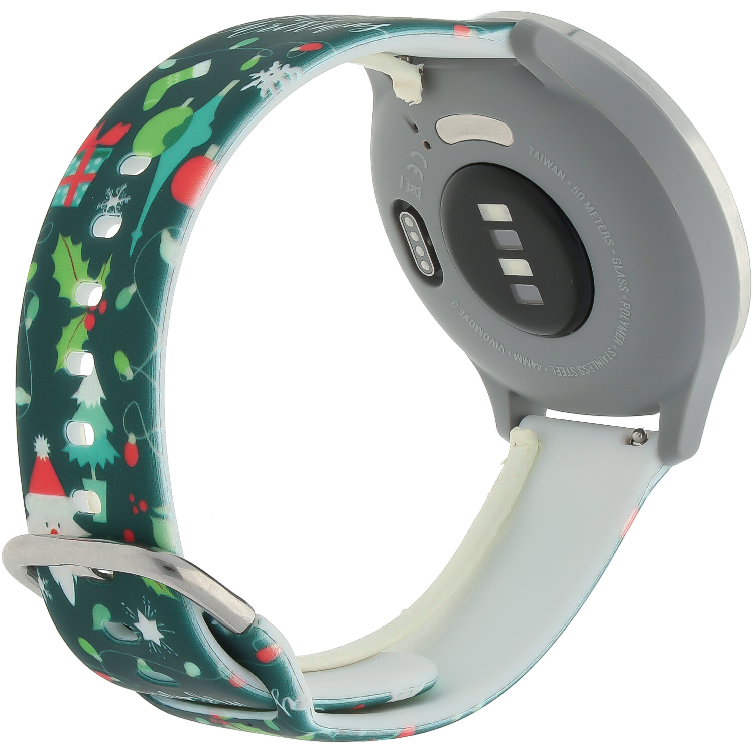 Cinturino sport con stampa per Polar - Natale verde scuro