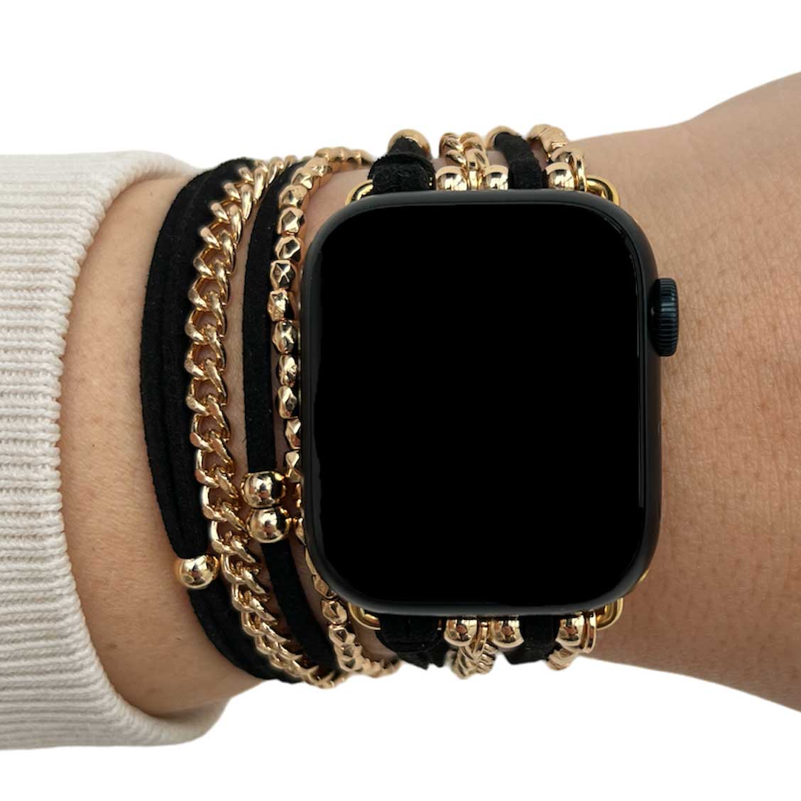 Cinturino gioielli Apple Watch – Nancy oro nero
