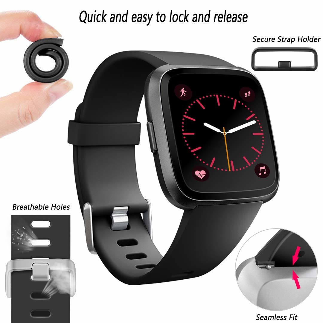 Cinturino sport per Fitbit Versa - nero