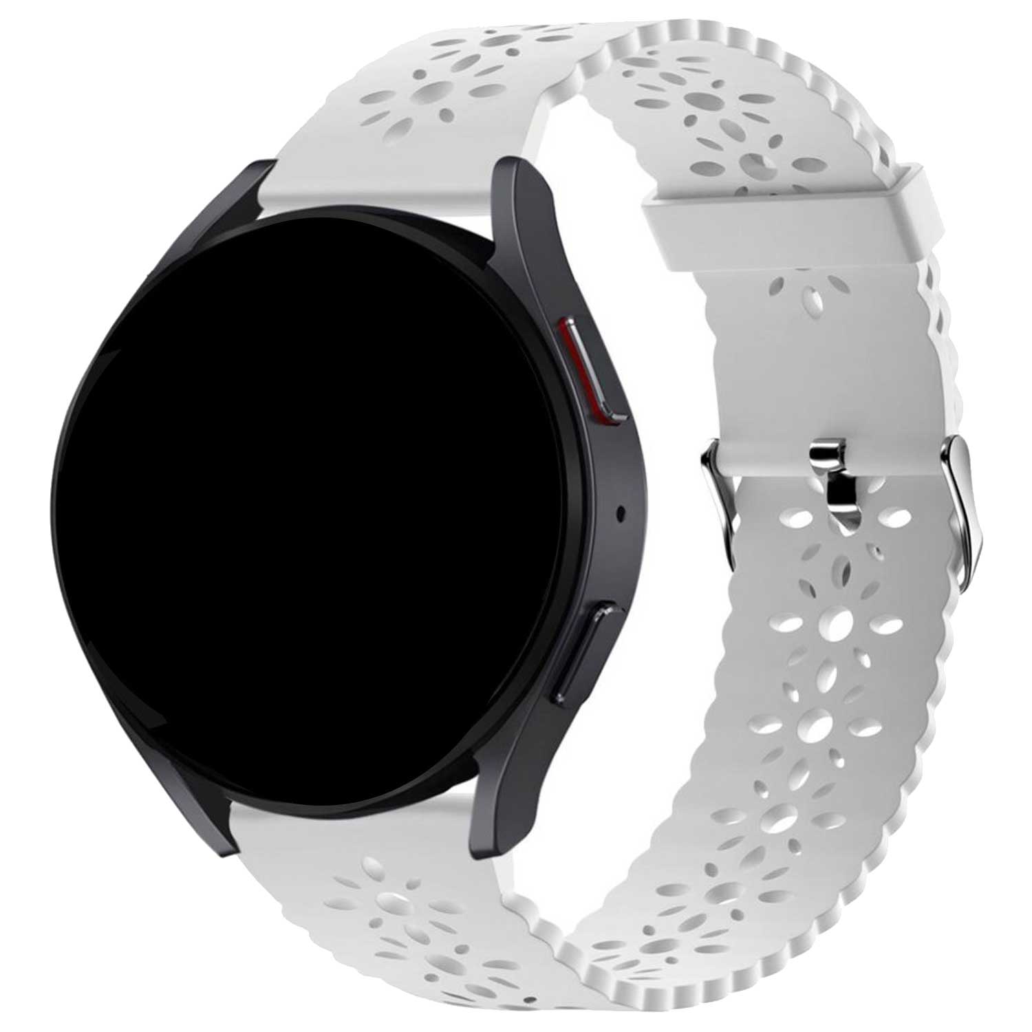 Cinturino in silicone brillante per Samsung Galaxy Watch 6 - bianco