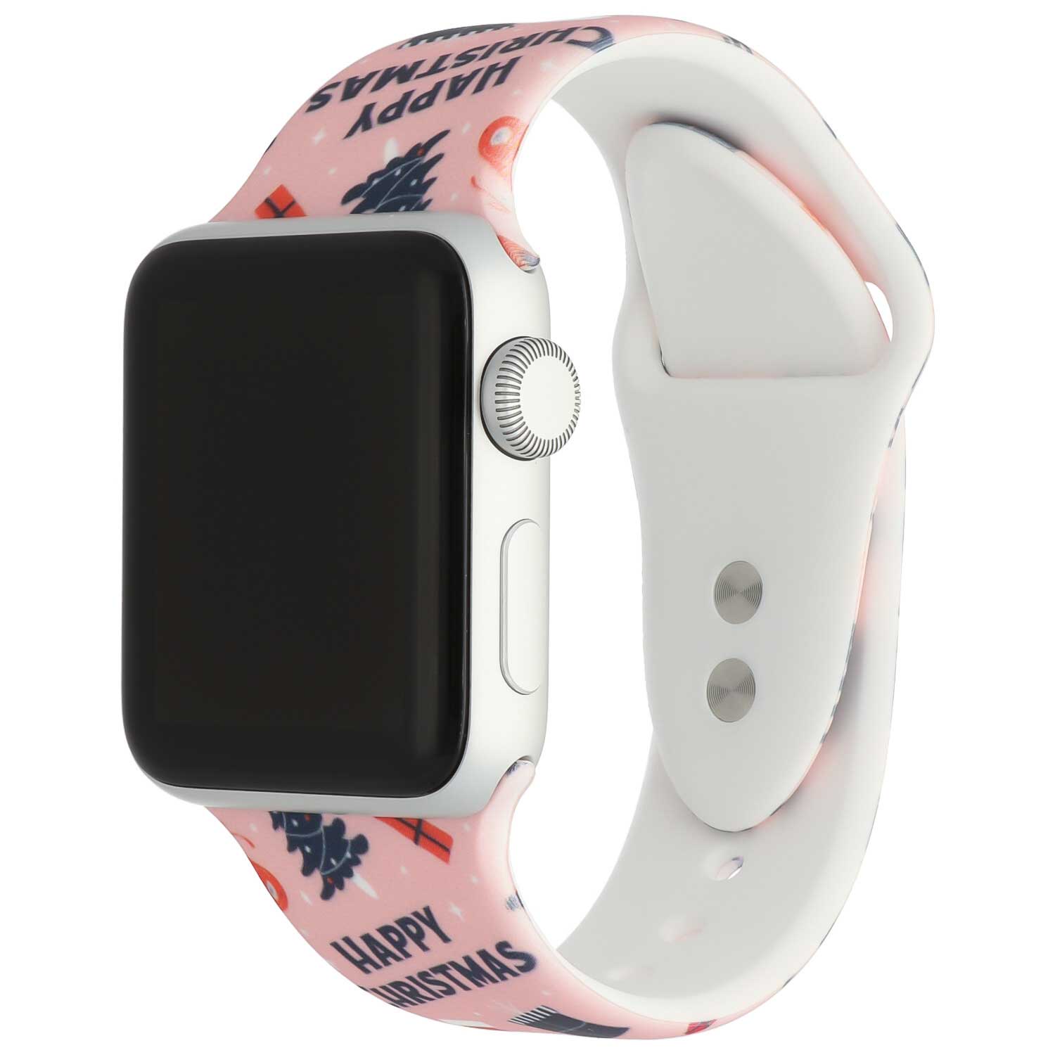 Cinturino sport con stampa per Apple Watch - Rosa Natale