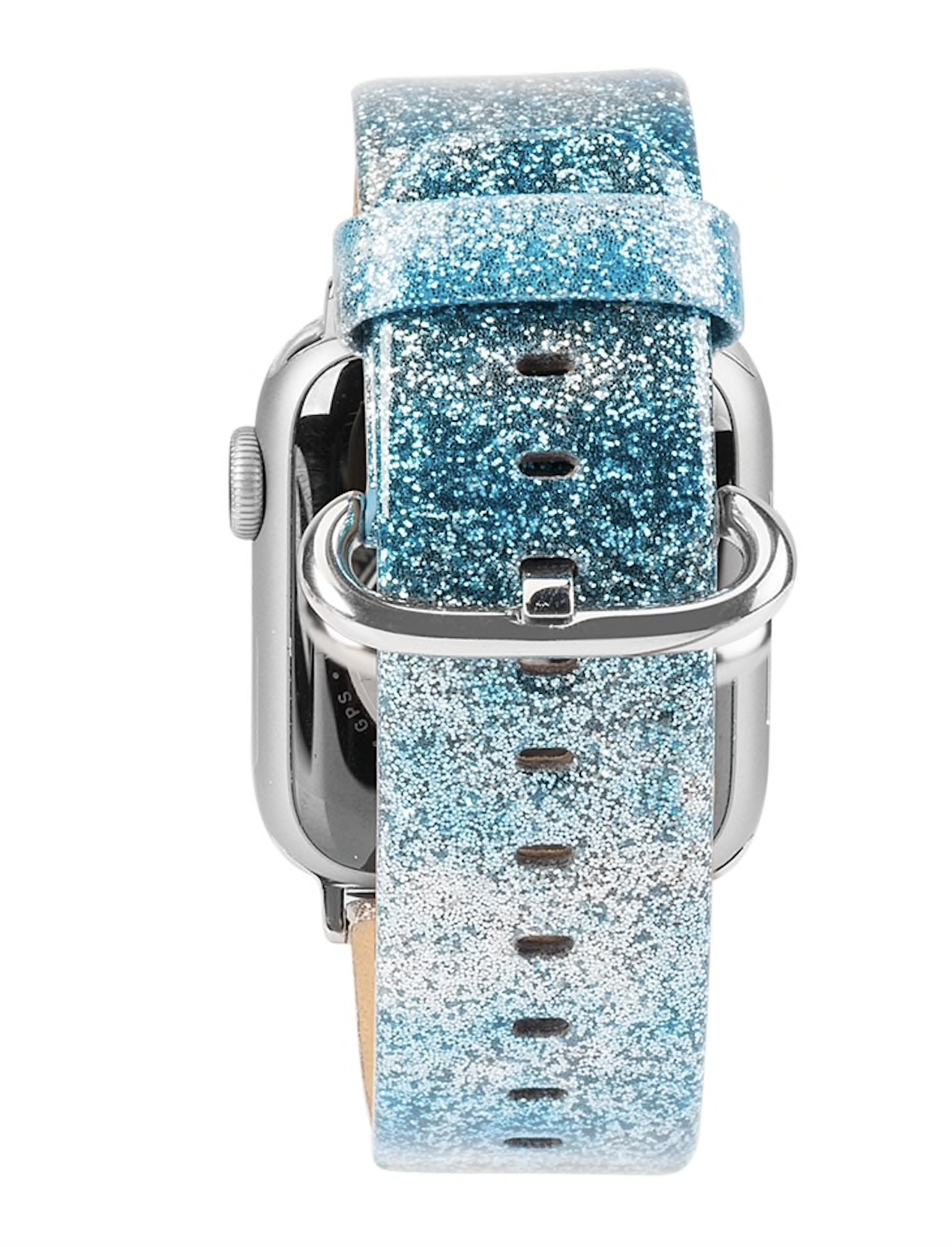 Cinturino in pelle glitter per Apple Watch - blu