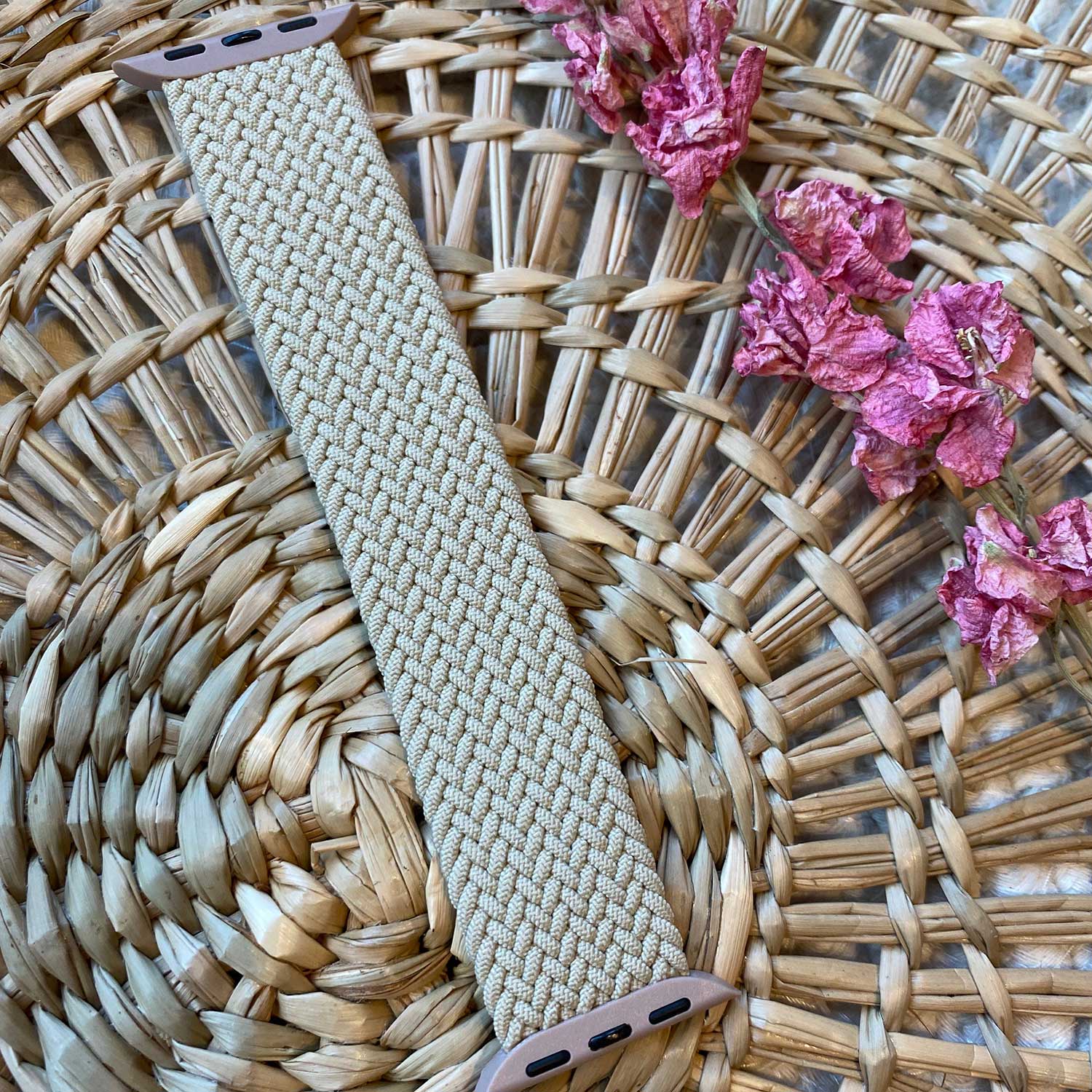 Cinturino Solo intrecciato in nylon per Apple Watch - beige