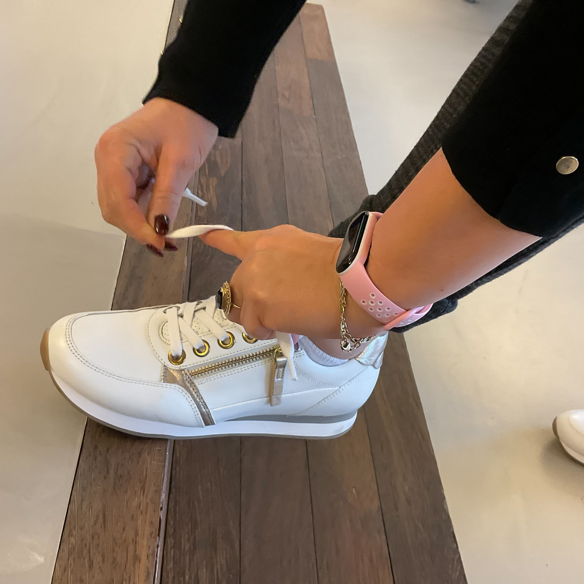 Cinturino doppio sport per Xiaomi Mi 5/6 - rosa chiaro bianco