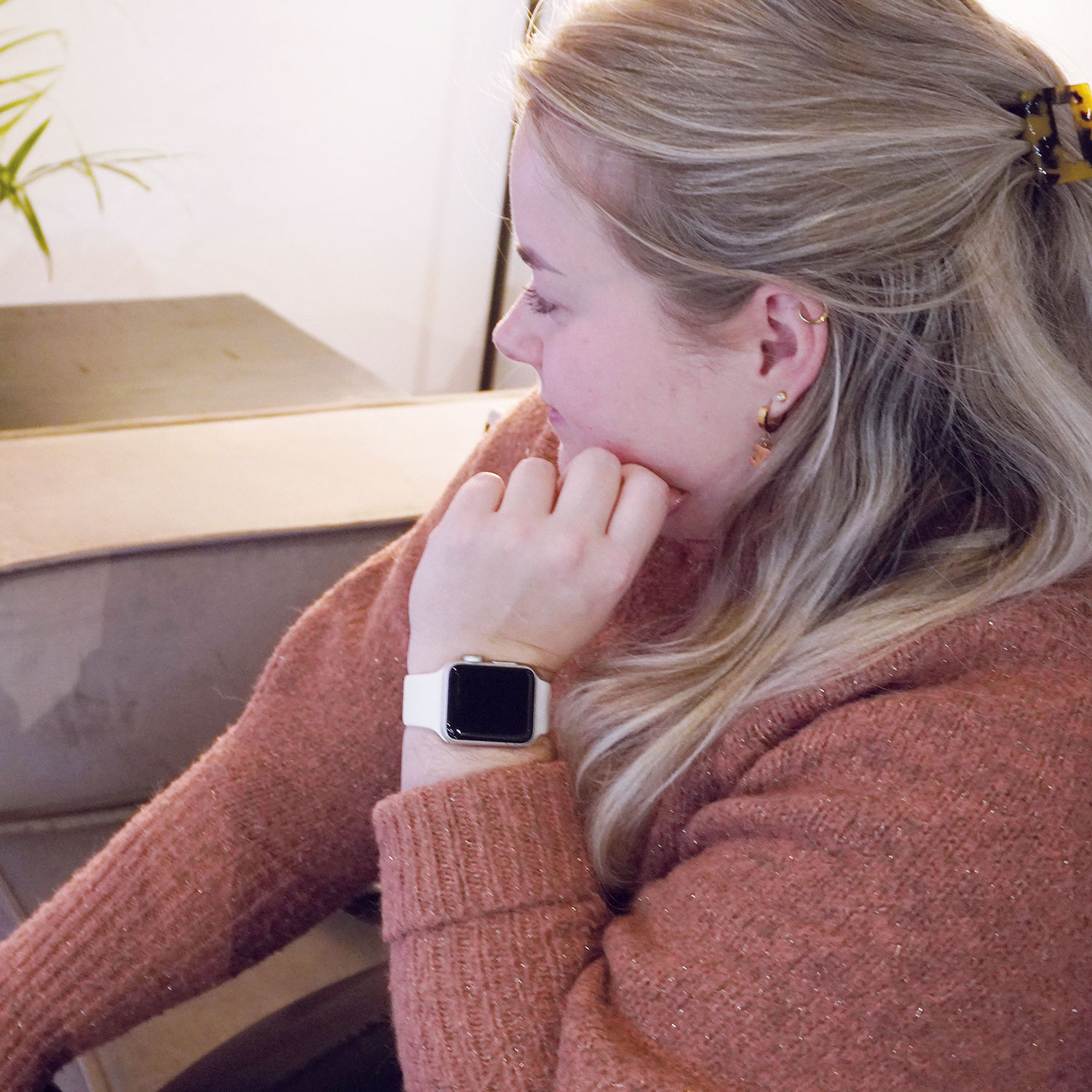 Cinturino sport per Apple Watch - bianco morbido