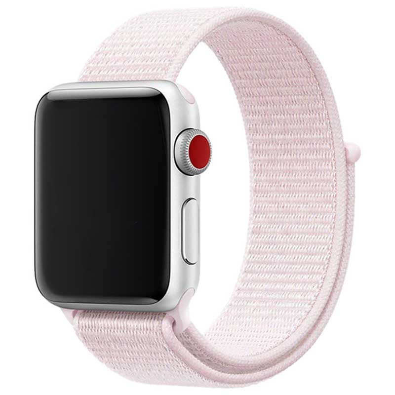 Cinturino nylon sport loop per Apple Watch - rosa