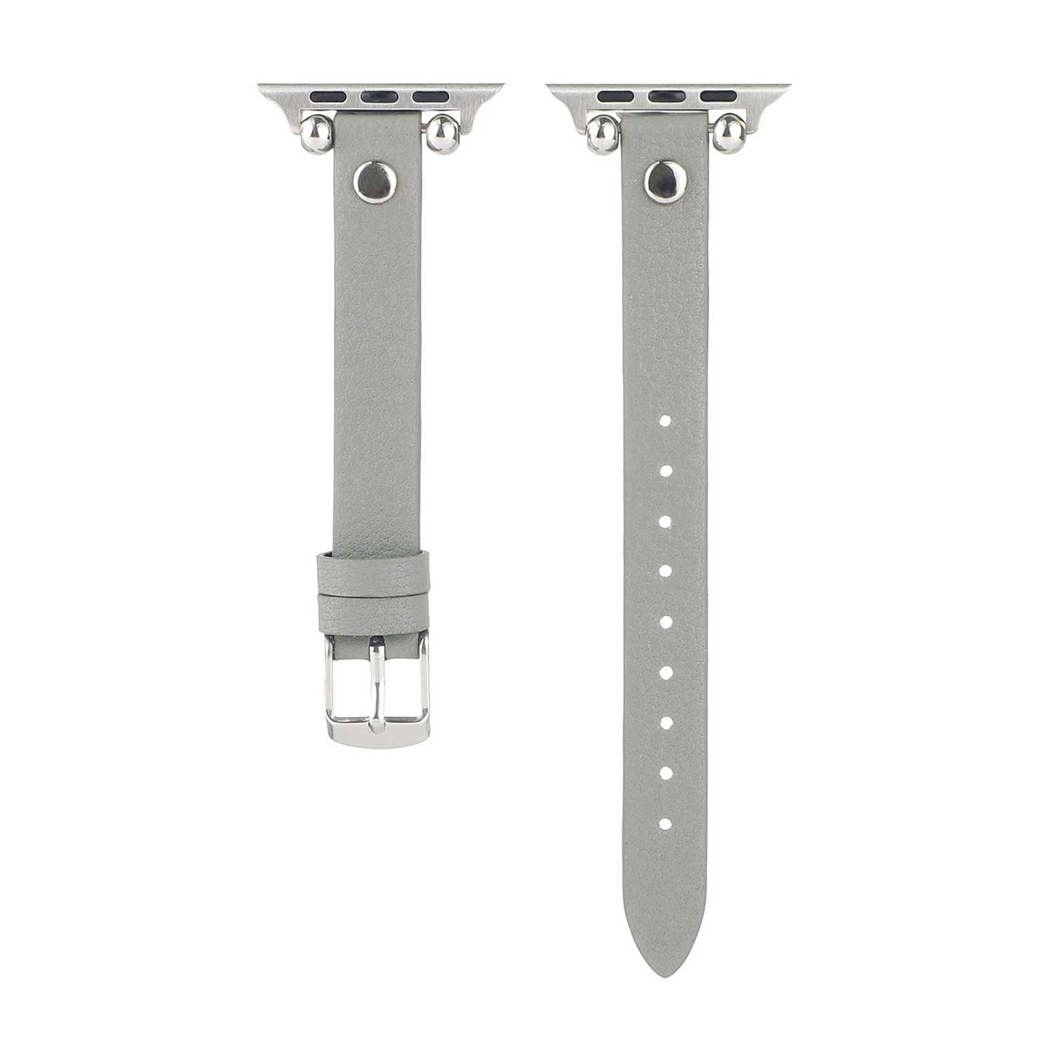 Cinturino smart in pelle per Apple Watch - grigio