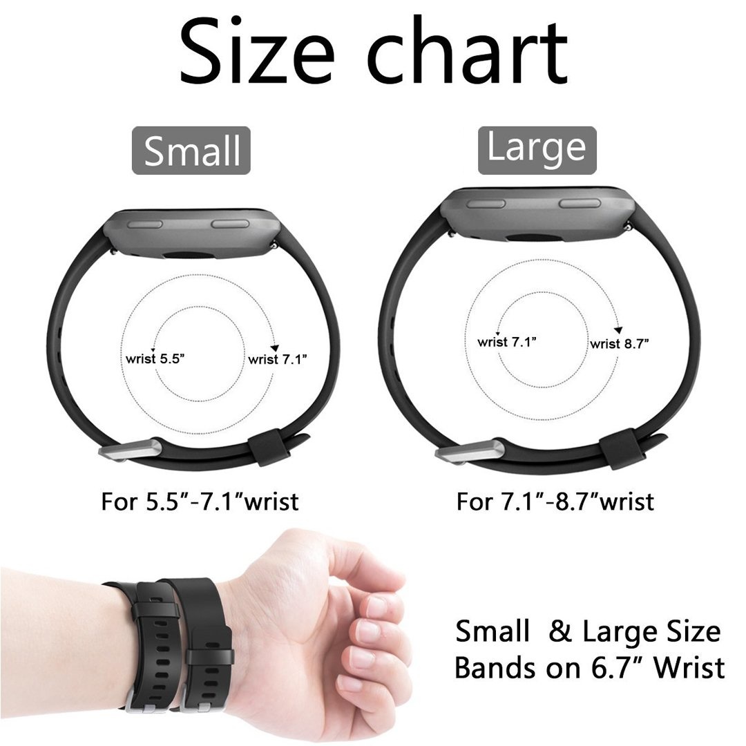 Cinturino sport per Fitbit Versa - nero