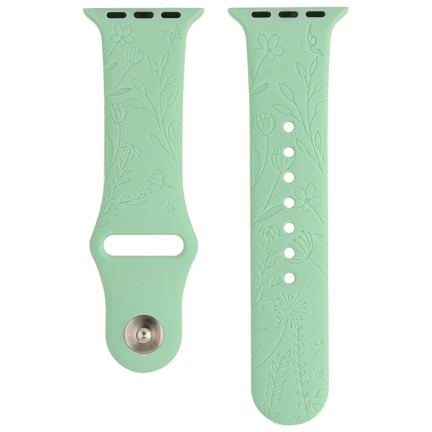 Cinturino sport con stampa per Apple Watch - verde floreale