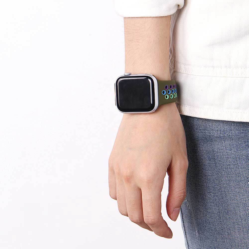 Cinturino doppio sport per Apple Watch - verde colorato