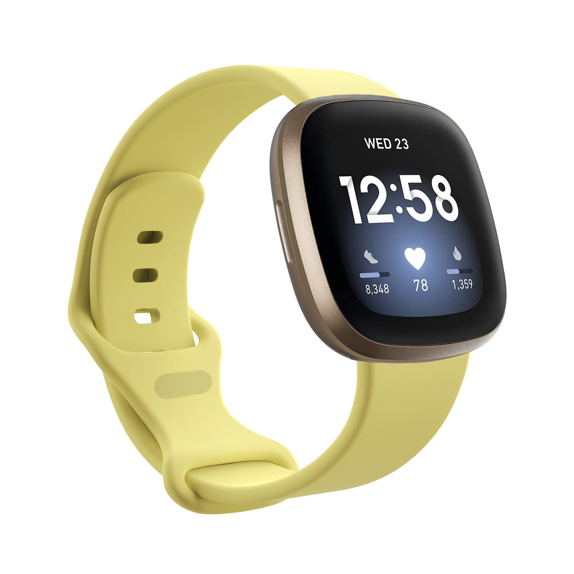 Cinturino sport per Fitbit Versa 3 / Sense - gialla
