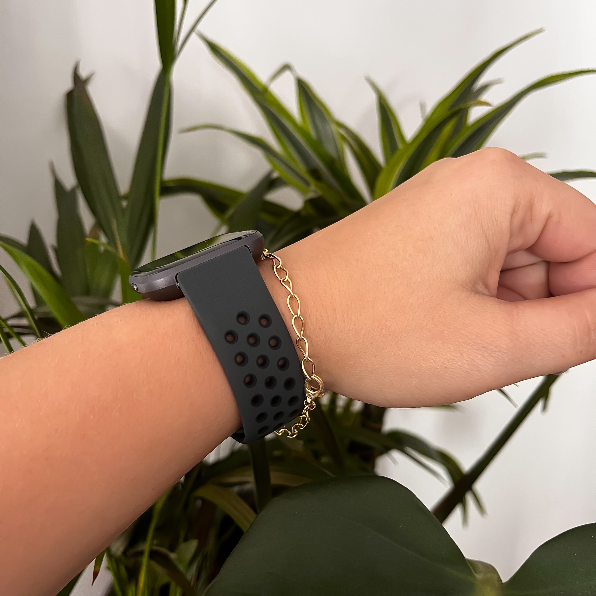 Cinturino doppio sport per Fitbit Versa - nero nero