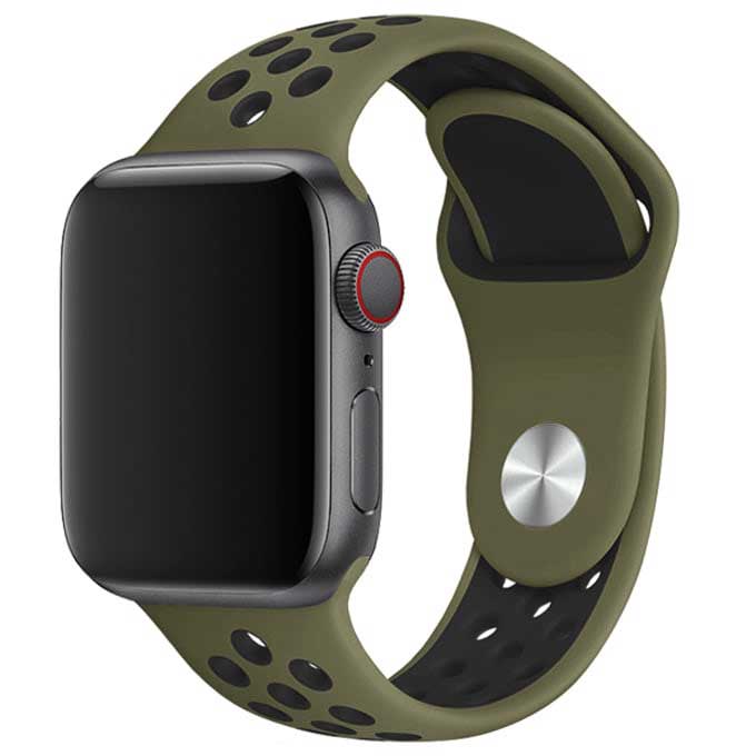 Cinturino doppio sport per Apple Watch - nero oliva