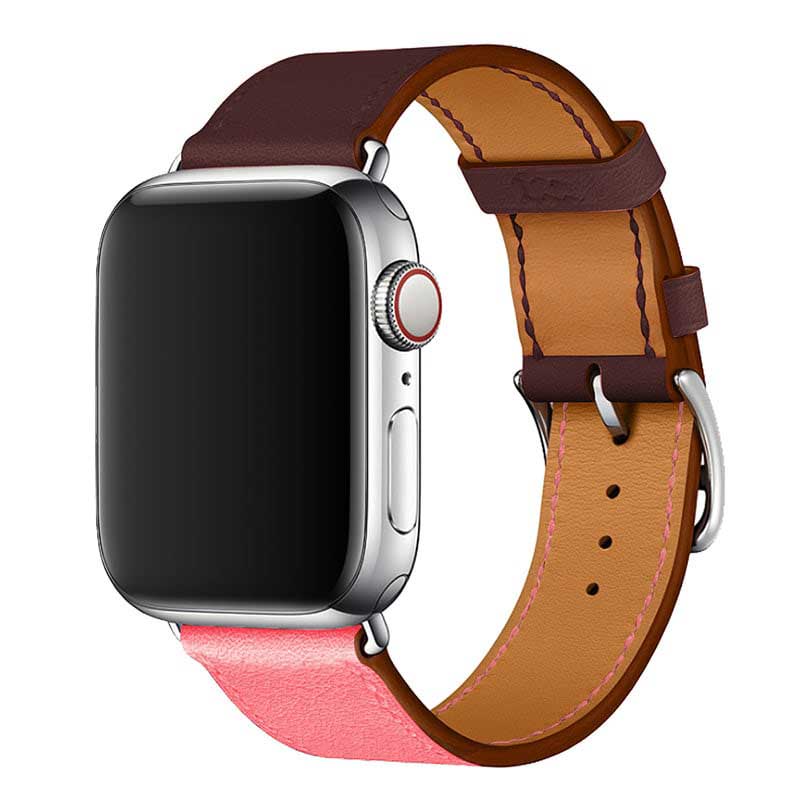 Cinturino a cantare tour in pelle per Apple Watch - viola rosa