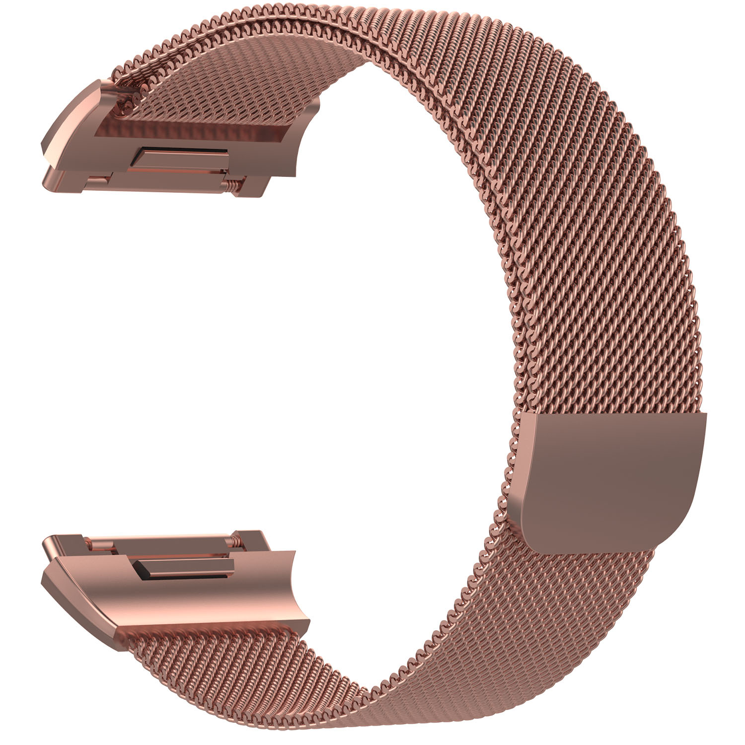 Cinturino loop in maglia milanese per Fitbit Ionic - rosa