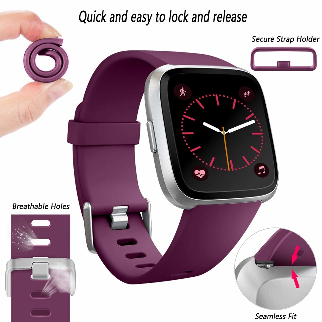 Cinturino sport per Fitbit Versa - viola scuro