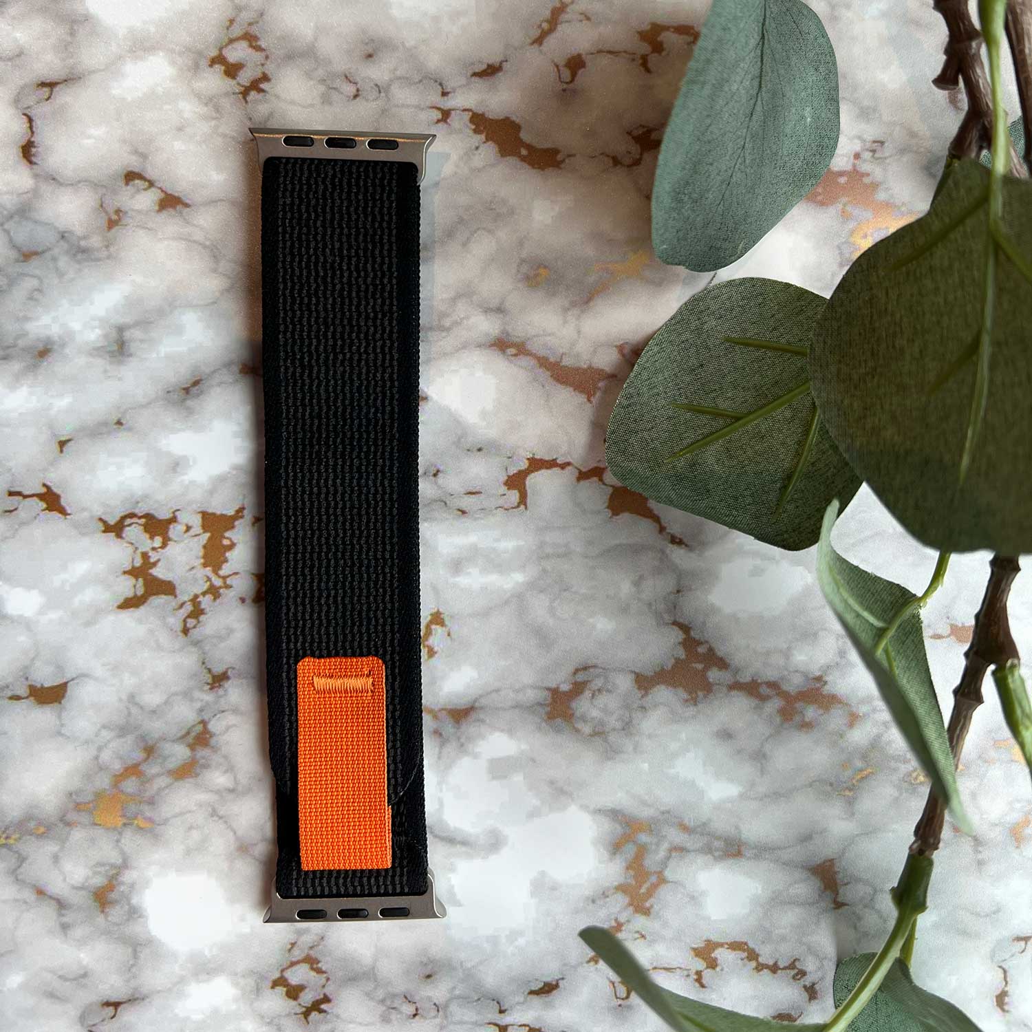 Cinturino trail in nylon per Apple Watch - nero grigio