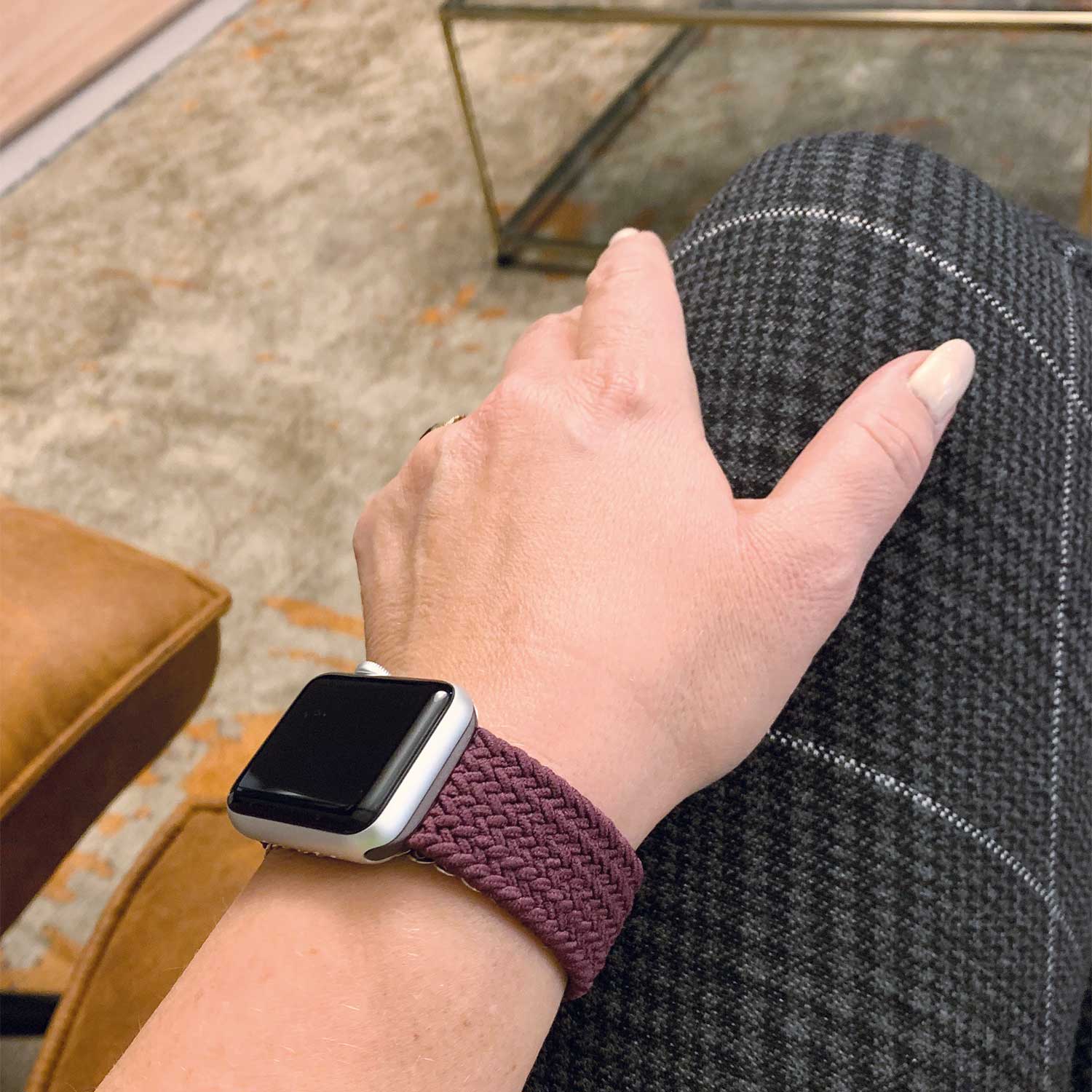 Cinturino Solo intrecciato in nylon per Apple Watch - ciliegia