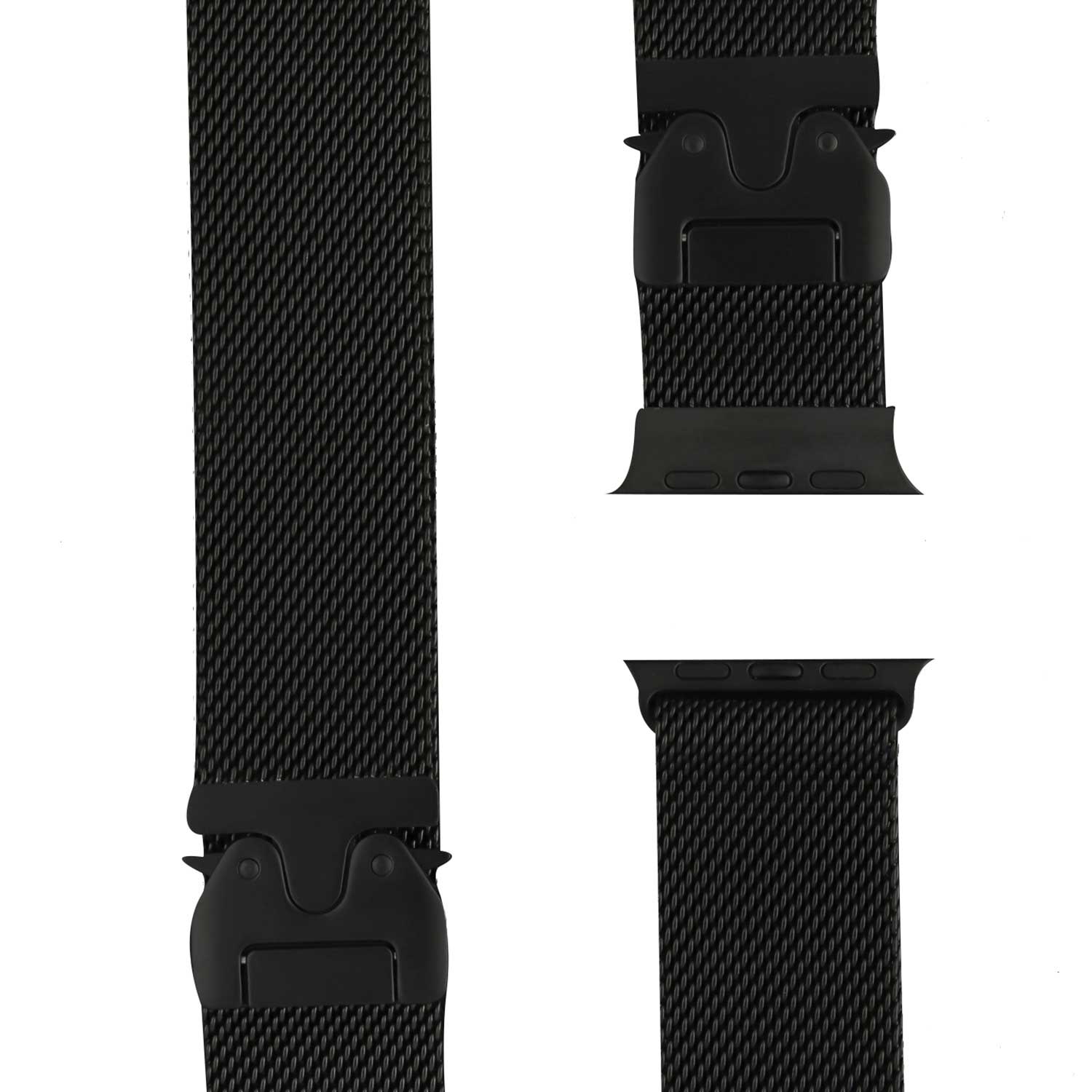 Cinturino loop in fibbia milanese per Apple Watch - titanio nero