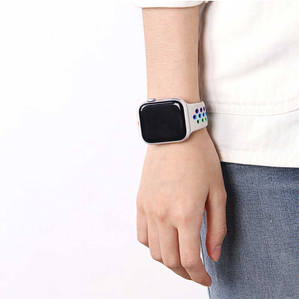 Cinturino doppio sport per Apple Watch - colorato bianco antico