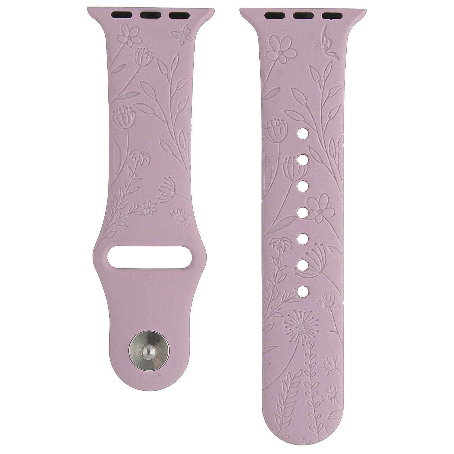 Cinturino sport con stampa per Apple Watch - viola floreale