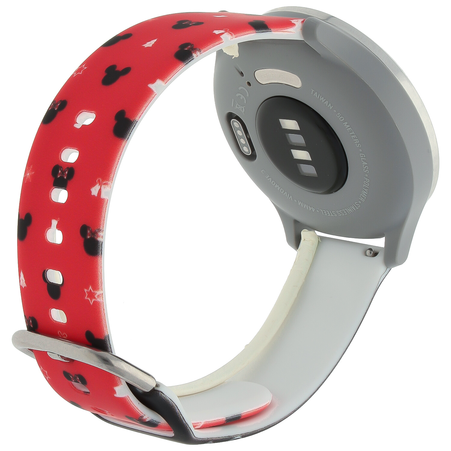 Cinturino sport con stampa per Garmin Vivoactive / Vivomove - Natale nero rosso