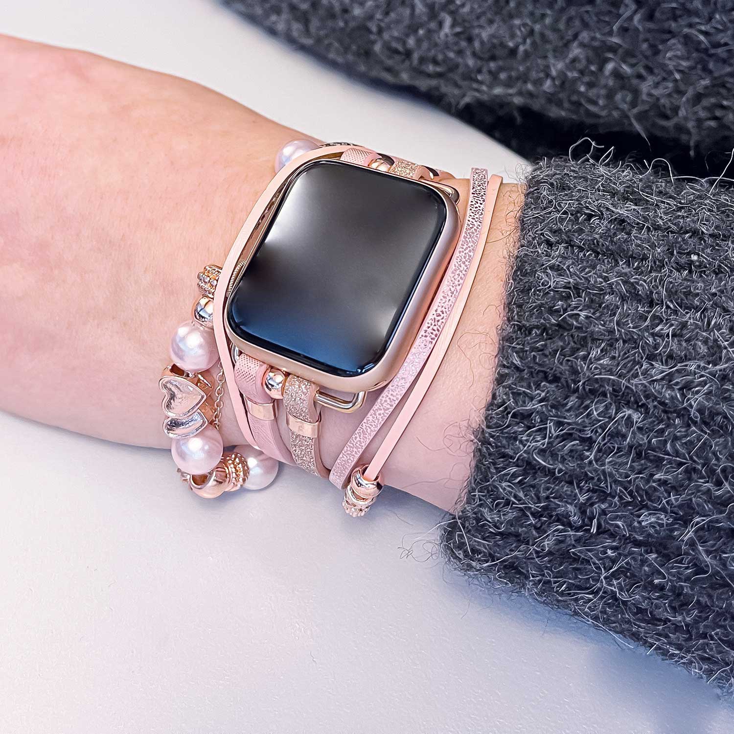 Cinturino gioielli Apple Watch – Liz oro rosa