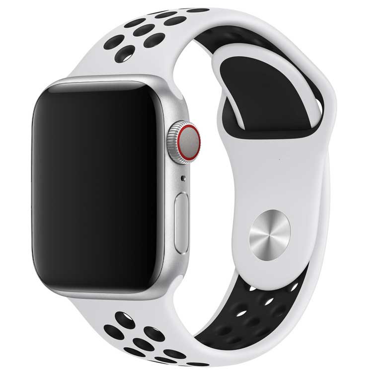 Cinturino doppio sport per Apple Watch - bianco nero